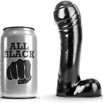 <h3>All Black - Gode Noir Lisse 15 cm</h3>