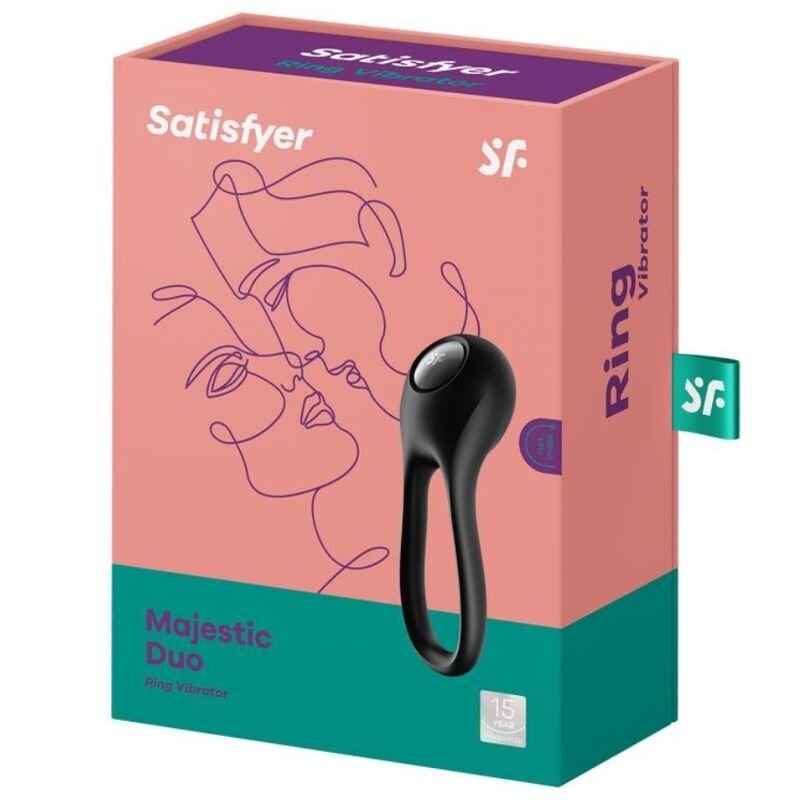 SATISFYER - VIBRATEUR ANNEAU MAJESTIC DUO NOIR – Image 5