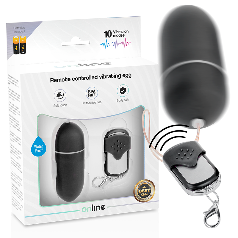 Online - Oeuf Vibrant Télécommande L Noir | SexDelice