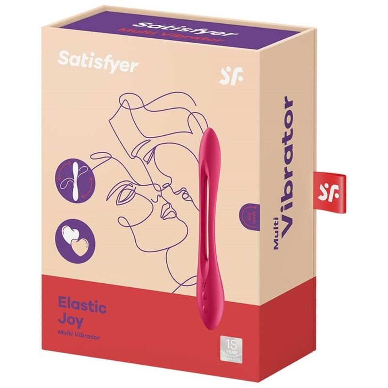 SATISFYER - VIBRATEUR MULTI ELASTIC JOY ROUGE – Image 5