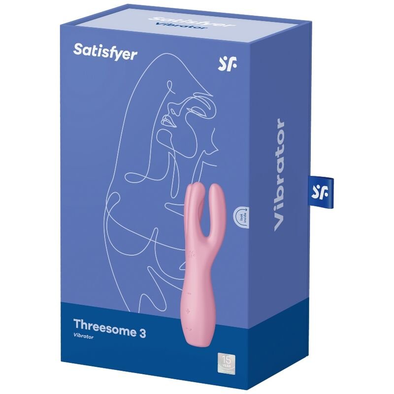 SATISFYER - VIBRATEUR THREESOME 3 ROSE – Image 5