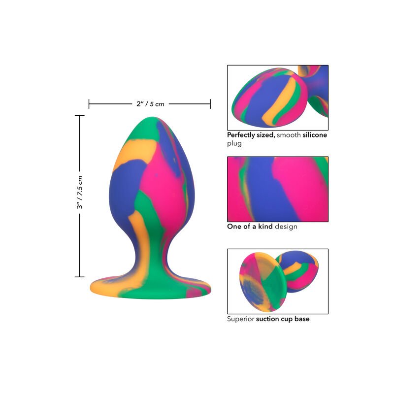 CALEXOTICS - CHEEKY MOYEN TIE-DYE PLUG ANAL – Image 4