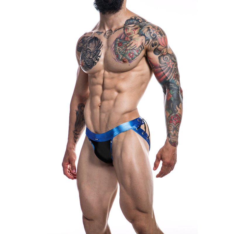 CUT4MEN - JOCKSTRAP DESIRE CUIRETTE BLEU XL – Image 2