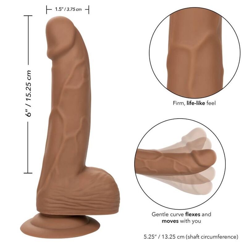 CALEXOTICS - CLOUS EN SILICONE 15.24 CM MARRON – Image 3