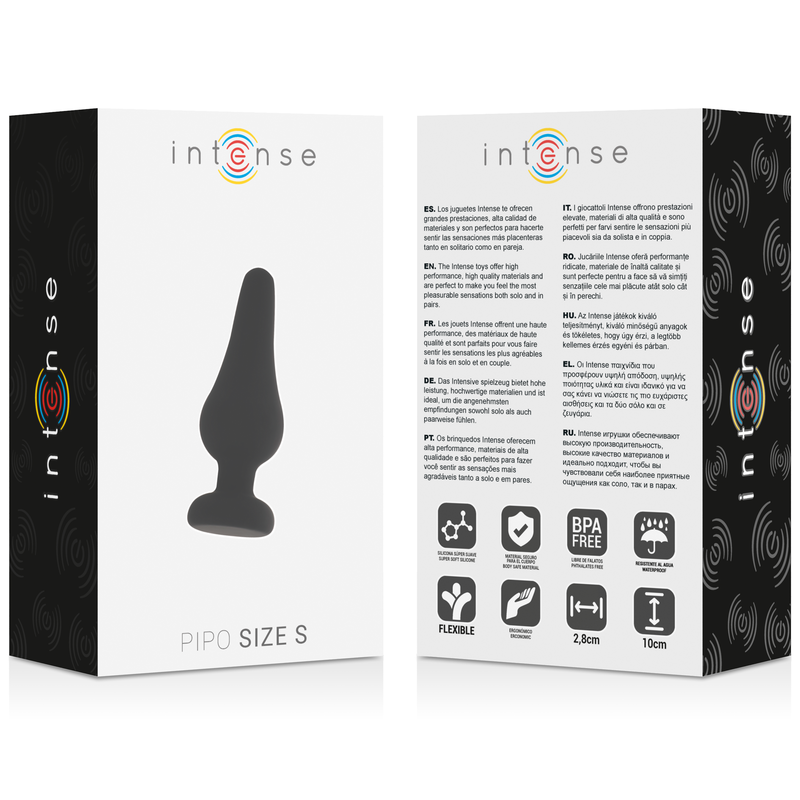 INTENSE - PLUG ANAL PIPO S SILICONE NOIR 9,8 CM – Image 5