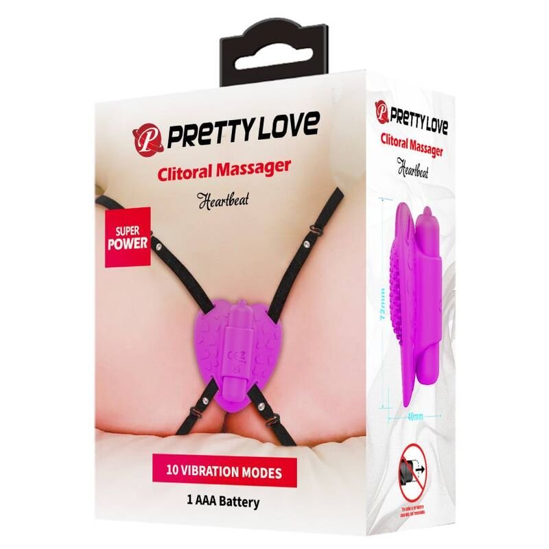 PRETTY LOVE - MASSEUR DE CLITORIS HEARTBEAT 10 MODES DE VIBRATION VIOLET – Image 10