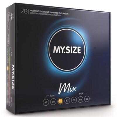 MY.SIZE Mix Préservatifs 53mm - 4 Variétés - Boîte 28 unités
