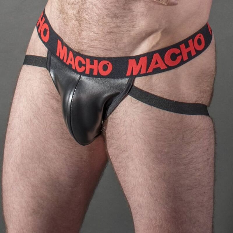 MACHO - MX25RC JOCK CUIR ROUGE L – Image 3