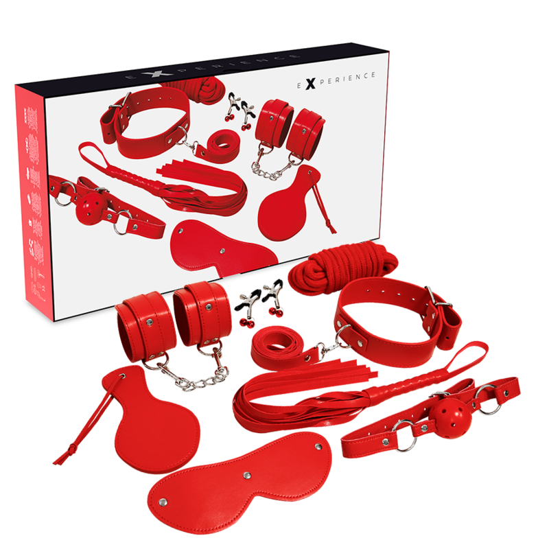 Experience - Kit Fétiche BDSM Rouge pour Couple Débutant