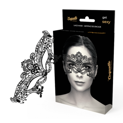 Coquette Chic Desire - Masque Large En Dentelle Noire | SexDelice