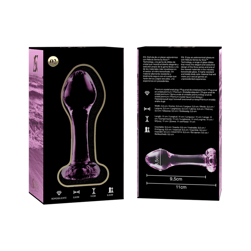 NEBULA SERIES BY IBIZA - PLUG ANAL MODÈLE 2 VERRE BOROSILICATE ROSE 11 CM -O- 3.5 CM – Image 7
