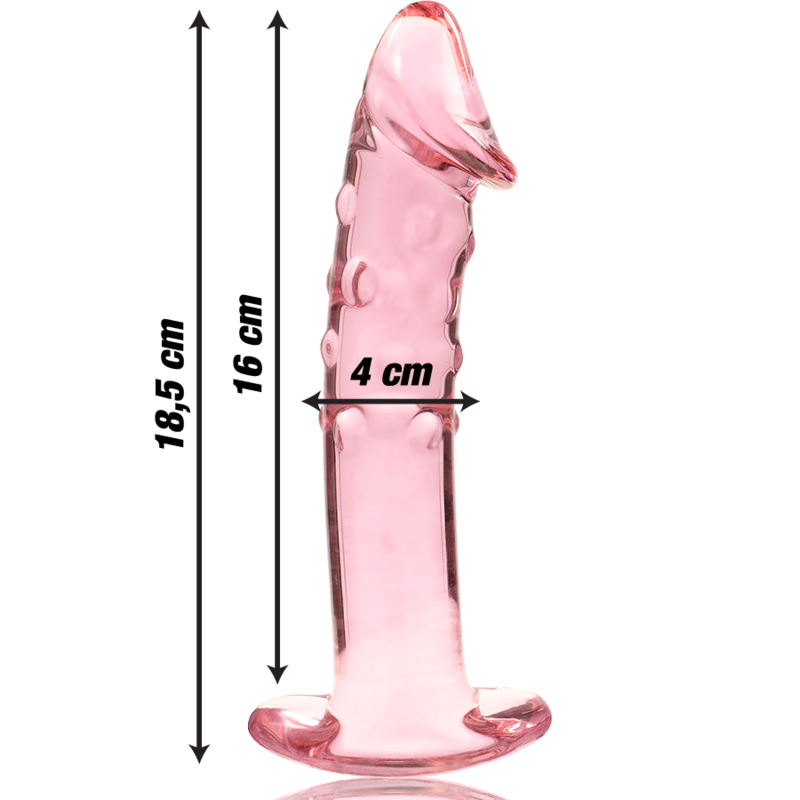 NEBULA SERIES BY IBIZA - MODÈLE 19 GODE EN VERRE BOROSILICATE ROSE 18.5 CM -O- 4 CM – Image 4