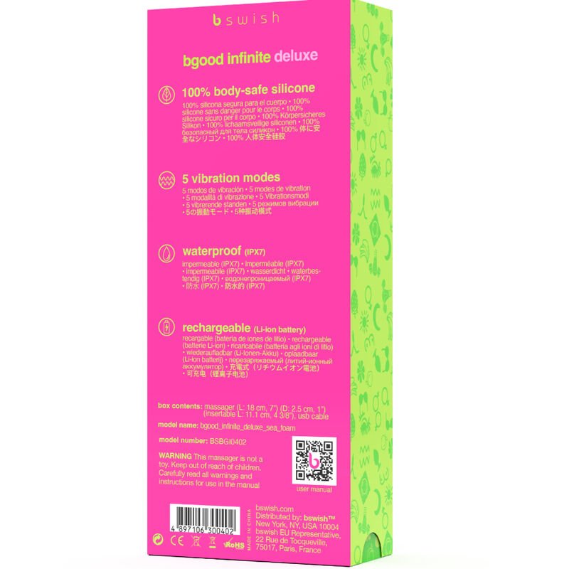 B SWISH - VIBRATEUR RECHARGEABLE B SWISH - BGOOD INFINITE DELUXE SILICONE BLEU – Image 6