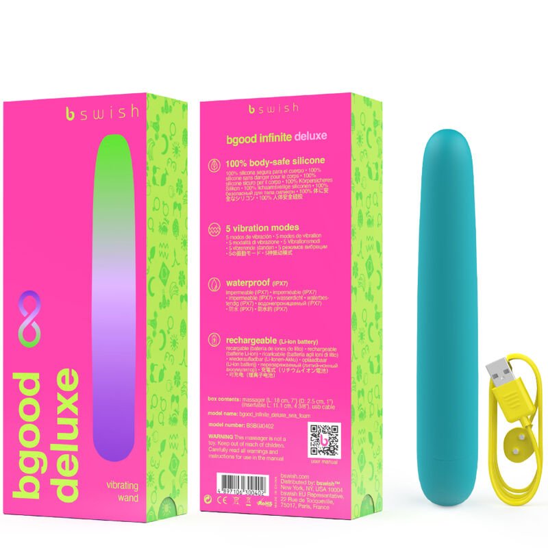 B SWISH - VIBRATEUR RECHARGEABLE B SWISH - BGOOD INFINITE DELUXE SILICONE BLEU – Image 4