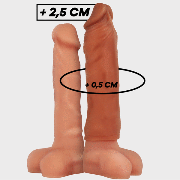 VIRILXL - EXTENSION DE PÉNIS MARRON EN SILICONE LIQUIDE V5