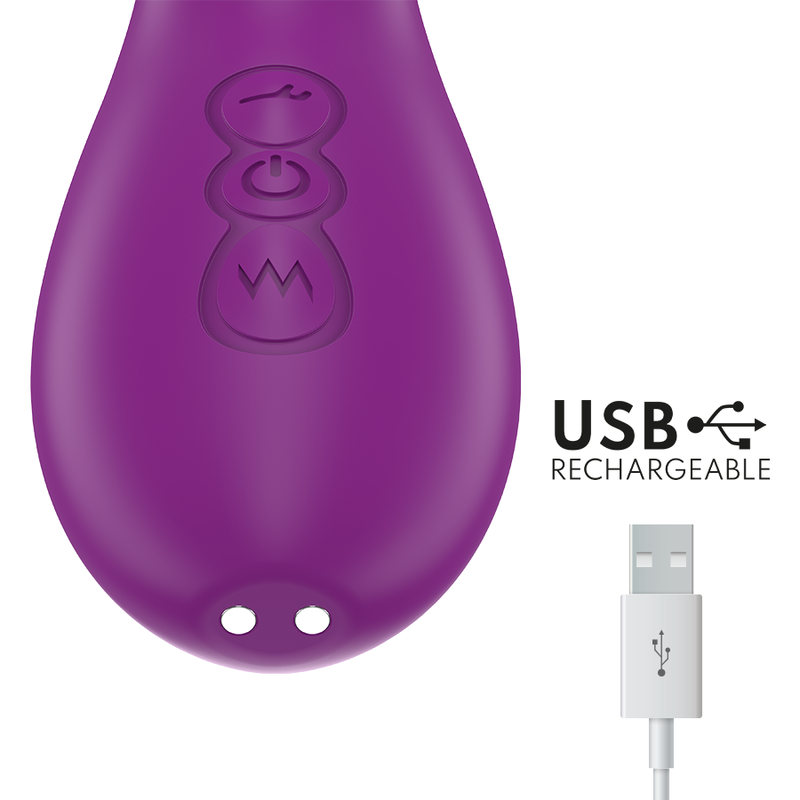 Intense - Apolo Vibrateur Multifonction Rechargeable 7 Vibrations Avec Langue Oscillante Violet | SexDelice – Image 7