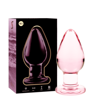 NEBULA SERIES BY IBIZA - PLUG ANAL MODÈLE 3 VERRE BOROSILICATE ROSE 11 CM -O- 5 CM