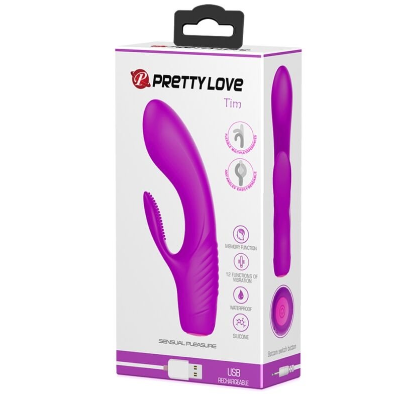 PRETTY LOVE - VIBRATEUR RECHARGEABLE TIM PURPLE – Image 11