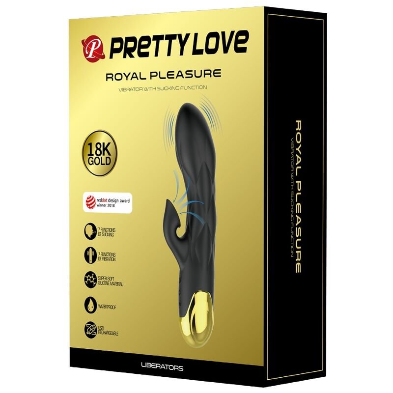 Pretty Love - Vibrateur De Luxe Rechargeable Noir Plaqué Or | SexDelice – Image 8