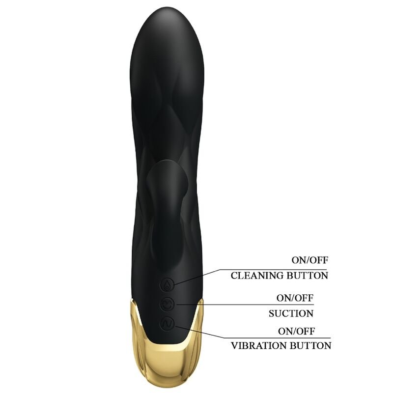 Pretty Love - Vibrateur De Luxe Rechargeable Noir Plaqué Or | SexDelice – Image 4