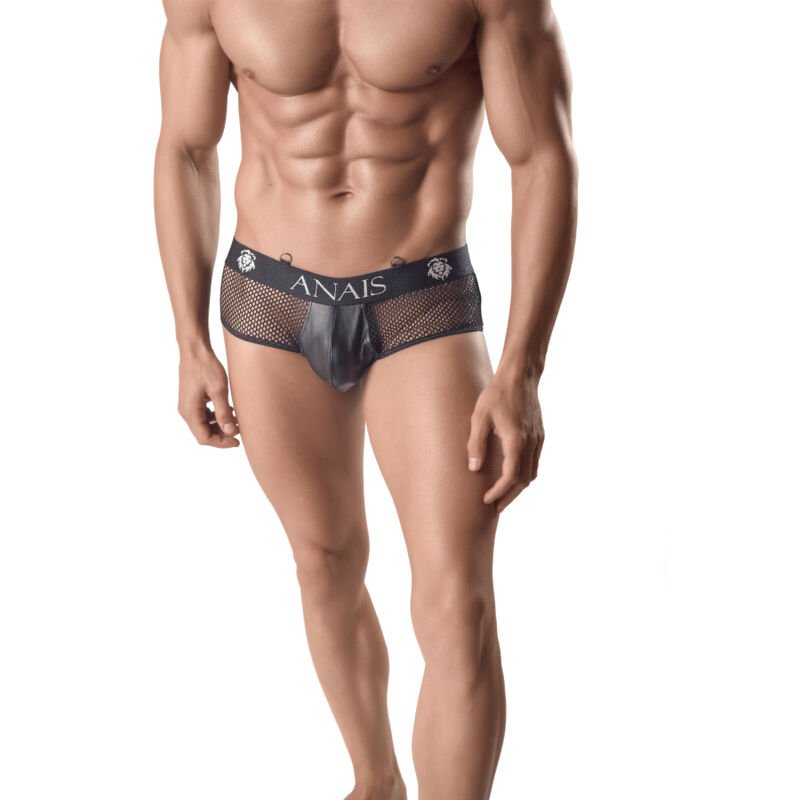 Jock Bikini pour Homme en Similicuir et Filet Taille S
