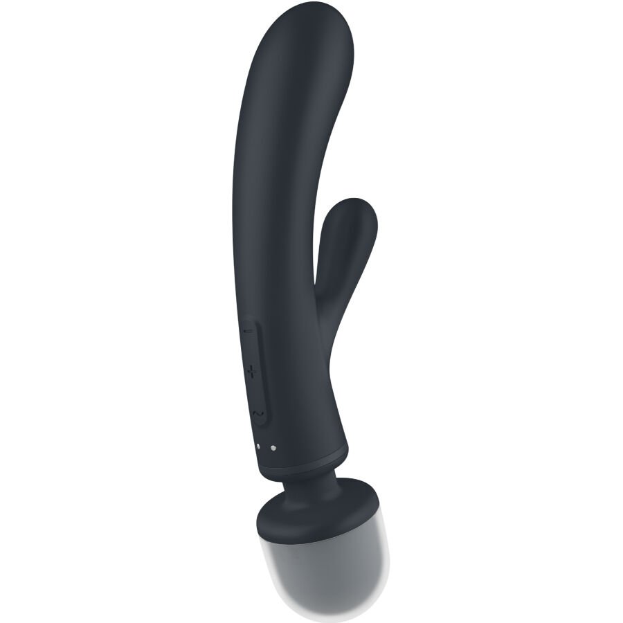 SATISFYER - MASSEUR VIBRATEUR LAPIN TRIPLE LOVER GRIS – Image 3