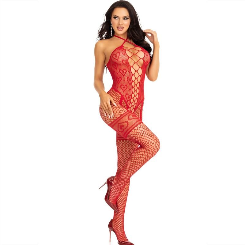 LEG AVENUE - BODYSTOCKING COU LICOL COEURS ROUGES ROUGE – Image 6