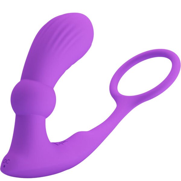 <h3>Bague Anal et Vibreur Warren pour Couple avec Télécommande Violet</h3>