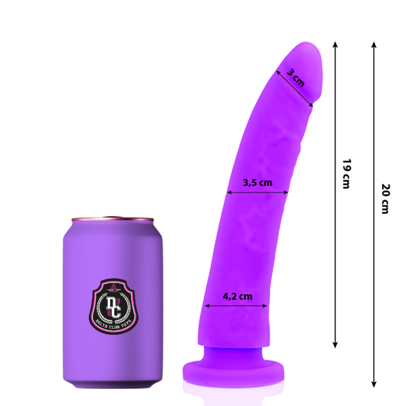 Gode réaliste violet lilas 20 cm silicone médical