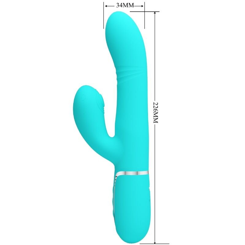 PRETTY LOVE - VIBRATEUR MULTIFONCTION G-SPOT VERT AQUA – Image 3