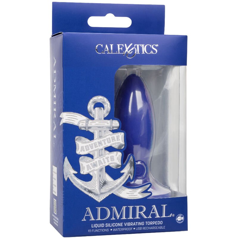 <h3>Plug Anal Vibrant Torpedo Amiral en Silicone avec Base Ventouse</h3> – Image 6