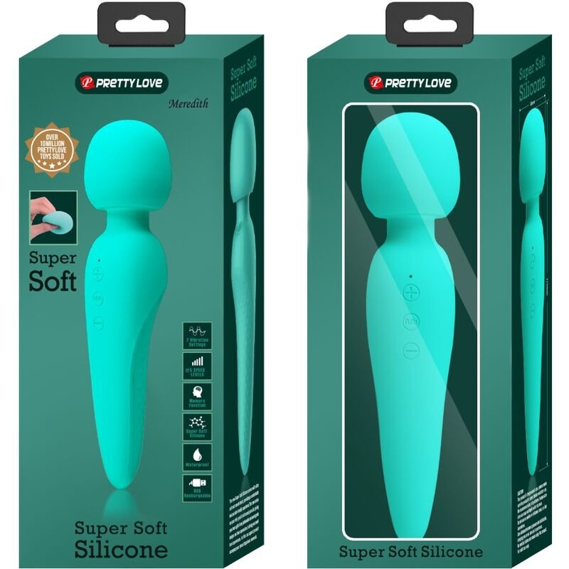 PRETTY LOVE - MASSEUR MEREDITH 12 MODES DE VIBRATION VERT AQUA – Image 10