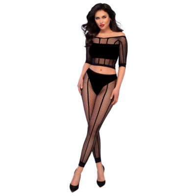 Chilirose - Cr 4647 Top & Leggins Noir S/m | SexDelice
