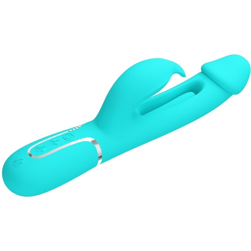PRETTY LOVE - VIBRATEUR DEJON RABBIT 3 EN 1 MULTIFONCTION VERT AQUA – Image 4