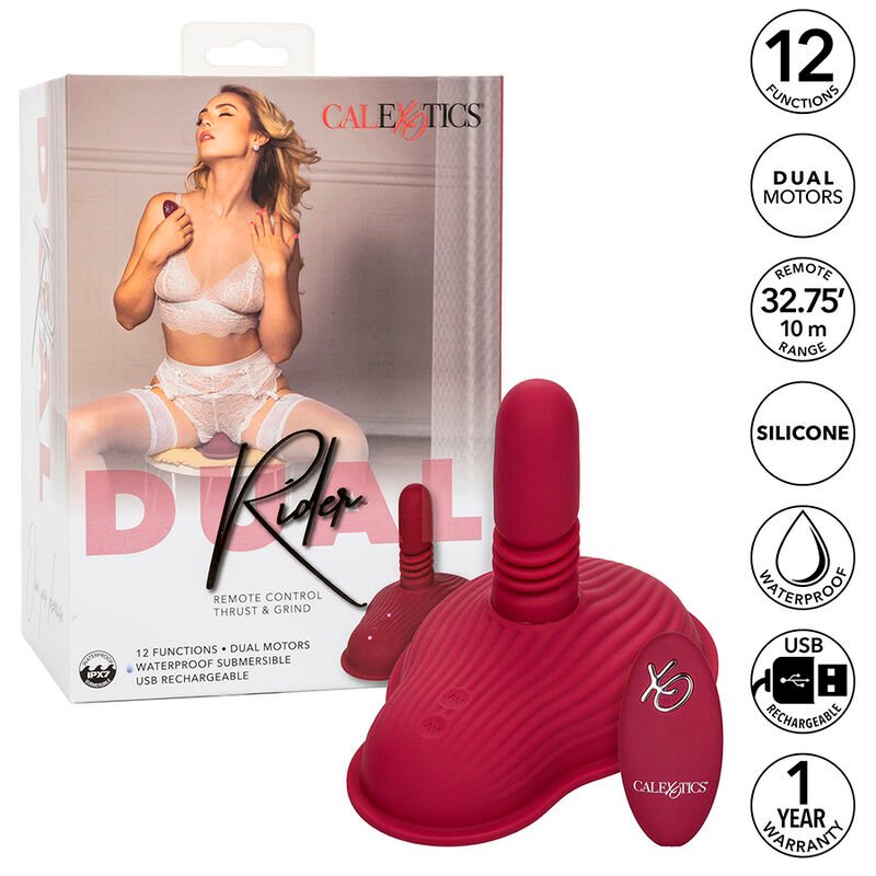 Calexotics - Rider Massager Double Moteur Télécommande Rouge | SexDelice – Image 3
