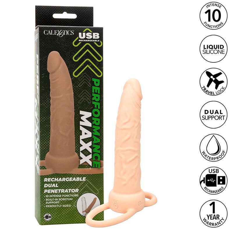 CALEXOTICS - PERFORMANCE MAXX RECHARGEABLE DOUBLE PÉNÉTRATEUR PEAU CLAIRE – Image 4