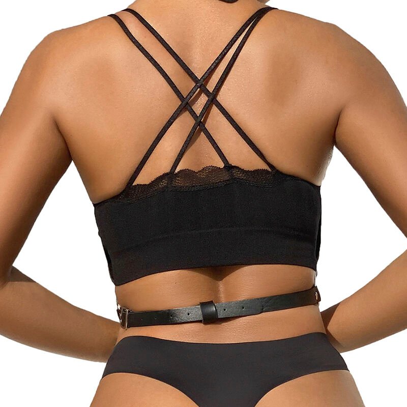 Subblime - Harnais Poitrine Chaîne S En Cuir Noir Taille Unique | SexDelice – Image 4