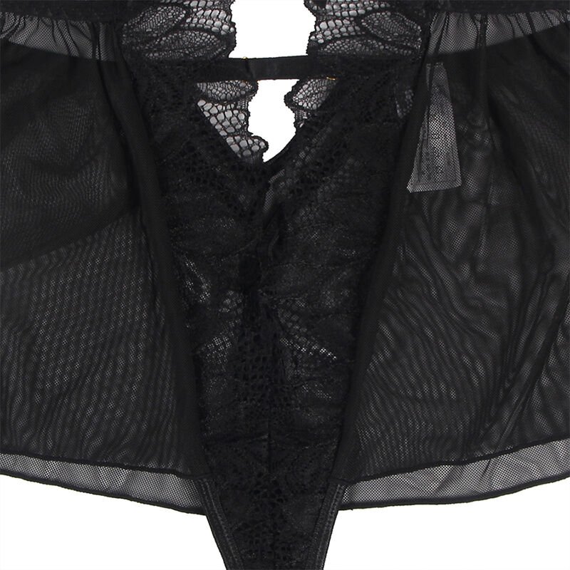 Subblime - Teddy Halter Neck Dos Nu Dentelle Noir S/m | SexDelice – Image 11