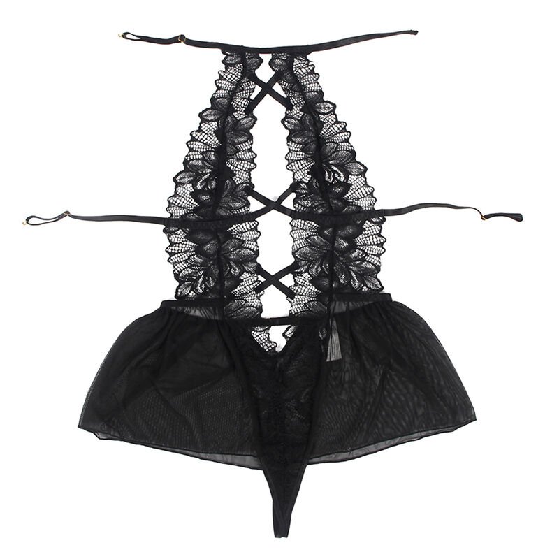 SUBBLIME - TEDDY HALTER NECK DOS NU DENTELLE NOIR L/XL – Image 7