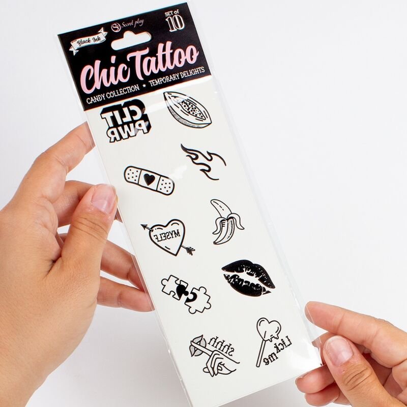 SECRET PLAY - ENSEMBLE DE 10 TATOUAGES TEMPORAIRES CANDY COLLECTION – Image 5