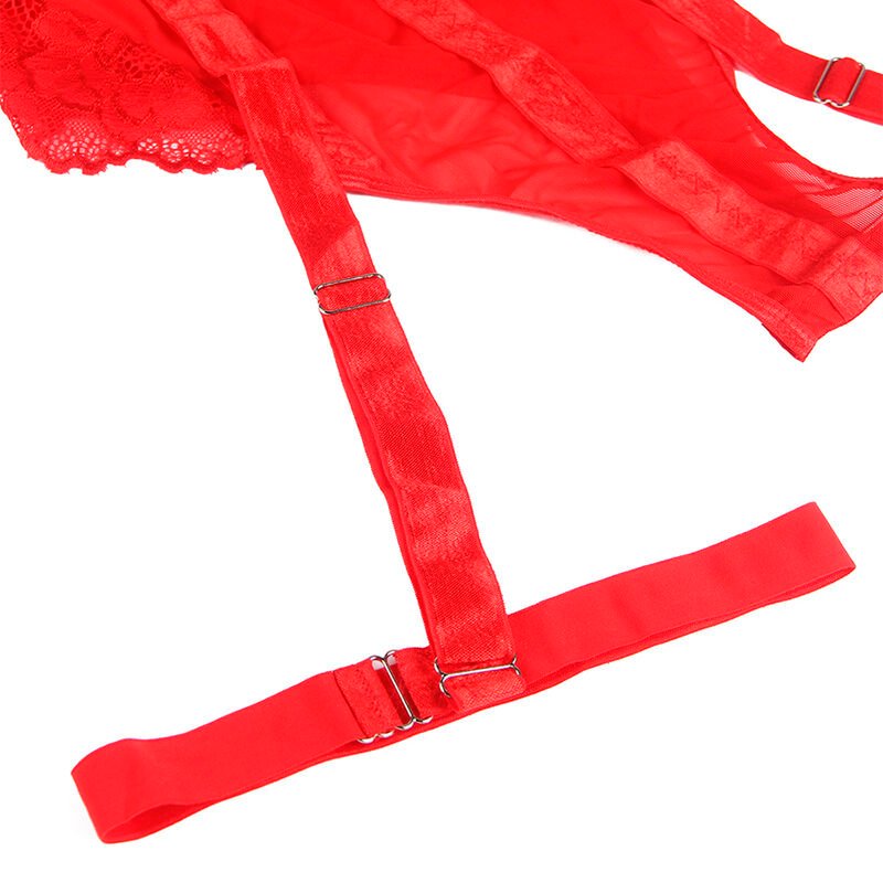 Subblime - Teddy Avec Jarretière Détail Poitrine Rouge S/m | SexDelice – Image 9