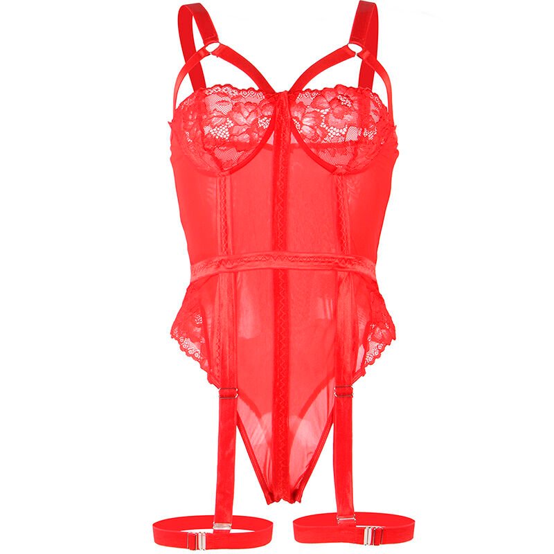 Subblime - Teddy Avec Jarretière Détail Poitrine Rouge L/xl | SexDelice – Image 5