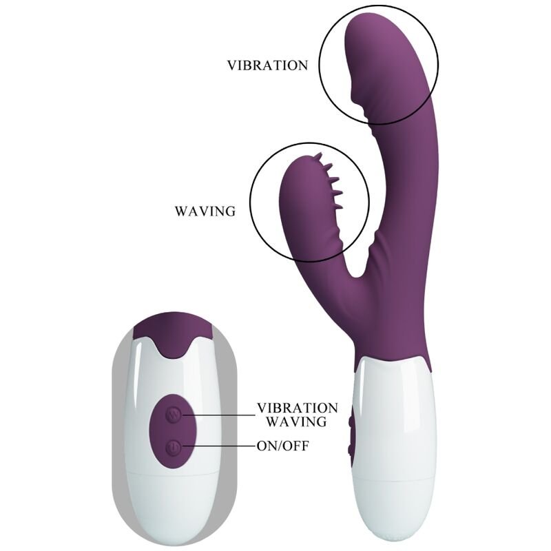 PRETTY LOVE - ANDRE VIBRATEUR RABBIT & STIMULATEUR DE POINT G VIOLET – Image 9