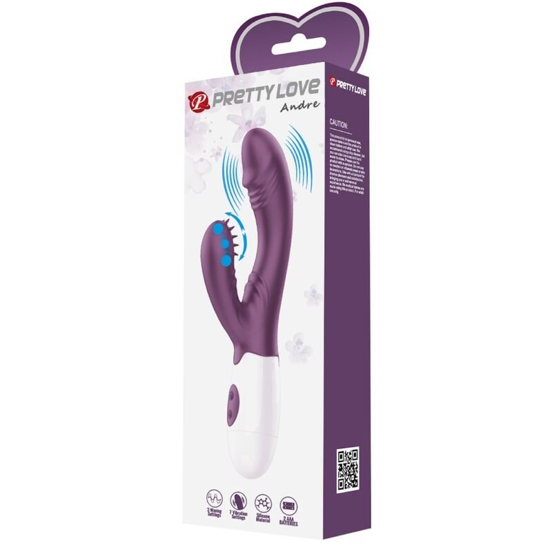 PRETTY LOVE - ANDRE VIBRATEUR RABBIT & STIMULATEUR DE POINT G VIOLET – Image 11