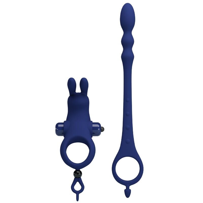 PRETTY LOVE - AYAD ANNEAU VIBRATEUR LAPIN AVEC PLUG BLEU – Image 5