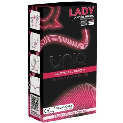 Uniq - Lady Condom Préservatifs Féminins Sans Latex Avec Porte-Jarretelles 3 Unités | SexDelice