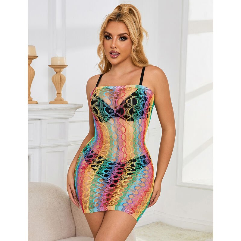 Subblime - 952365 Robe Réseille Épaules Nues Arc-En-Ciel Taille Unique | SexDelice – Image 9