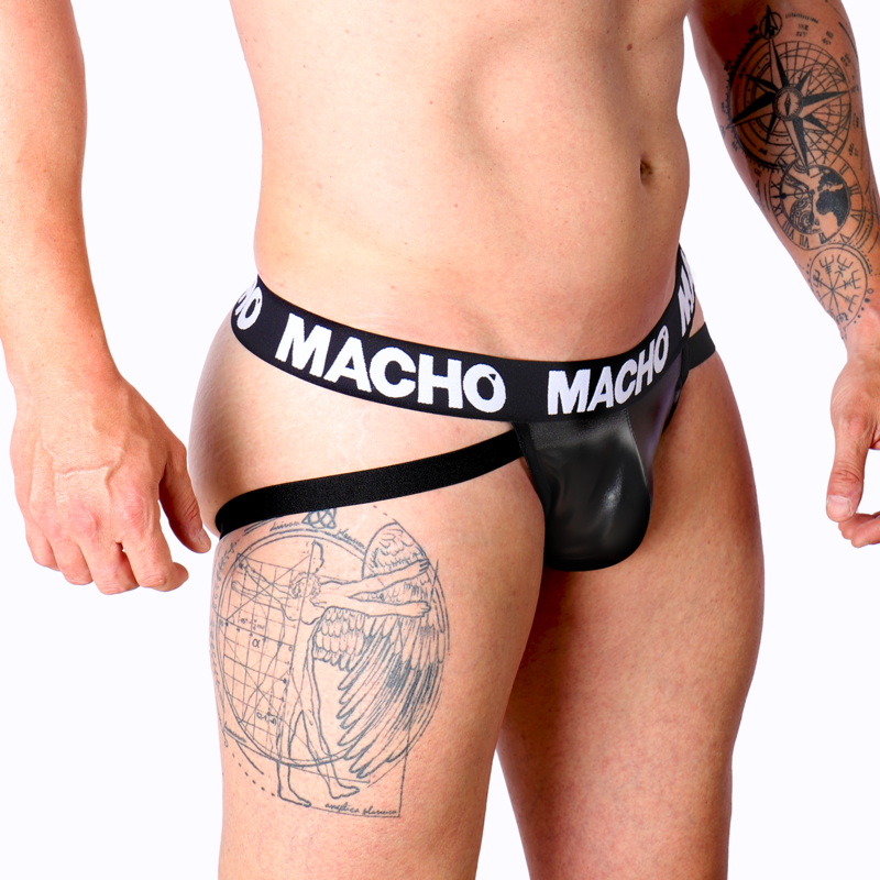 MACHO - MX25NC JOCK CUIR NOIR L – Image 3