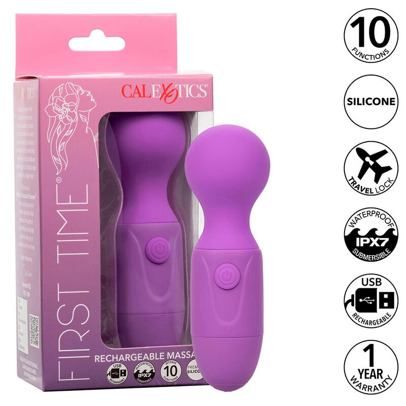 CALEXOTICS - FIRST TIME MASSEUR RECHARGEABLE 10 VIBRATIONS VIOLET – Image 2
