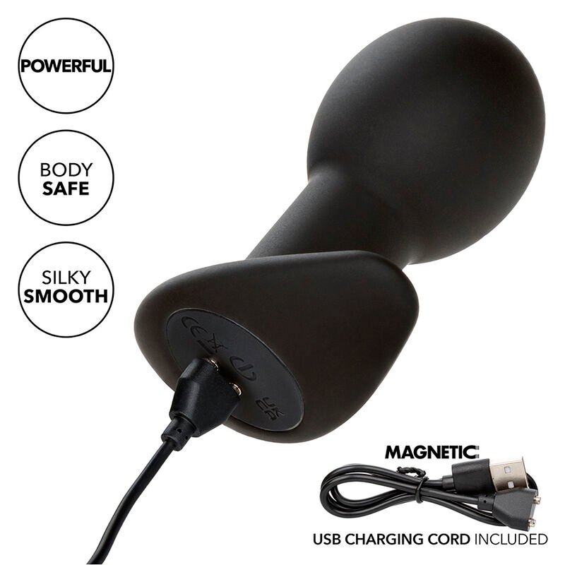 CALEXOTICS - ROCK BOTTOM PLUG ANAL 10 VIBRATIONS SILICONE NOIR – Image 8